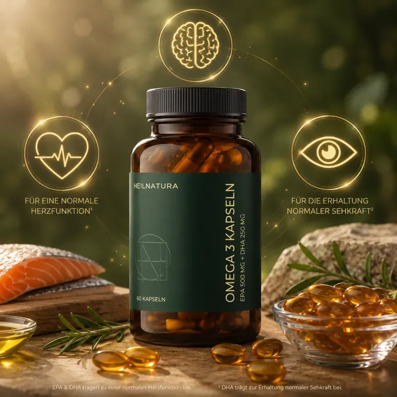 Omega 3 Fischöl Kapseln EPA 500 mg + DHA 250 mg