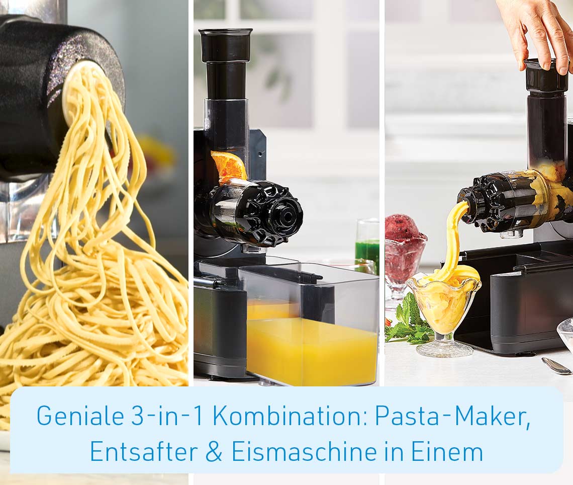 3-in-1 Pasta Maker, Entsafter & Eismaschine Emeril Lagasse Pasta & More