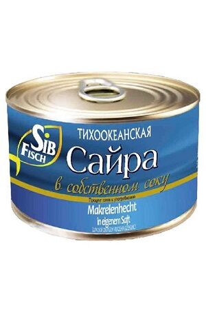 Сайра в собственном соку Sib Fisch, 240 г