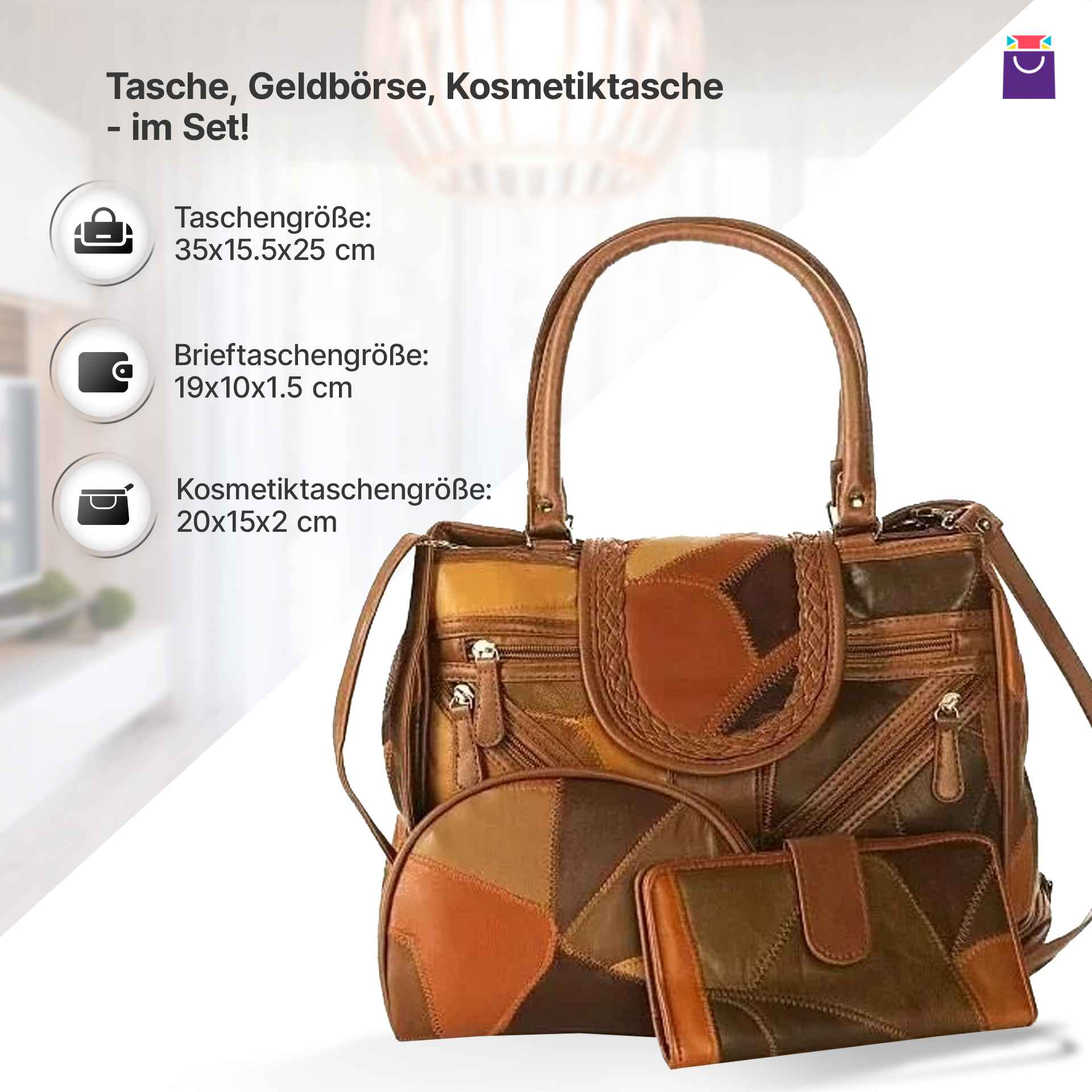 SET Cardigan + Tasche "Römische Ferien" PLUS