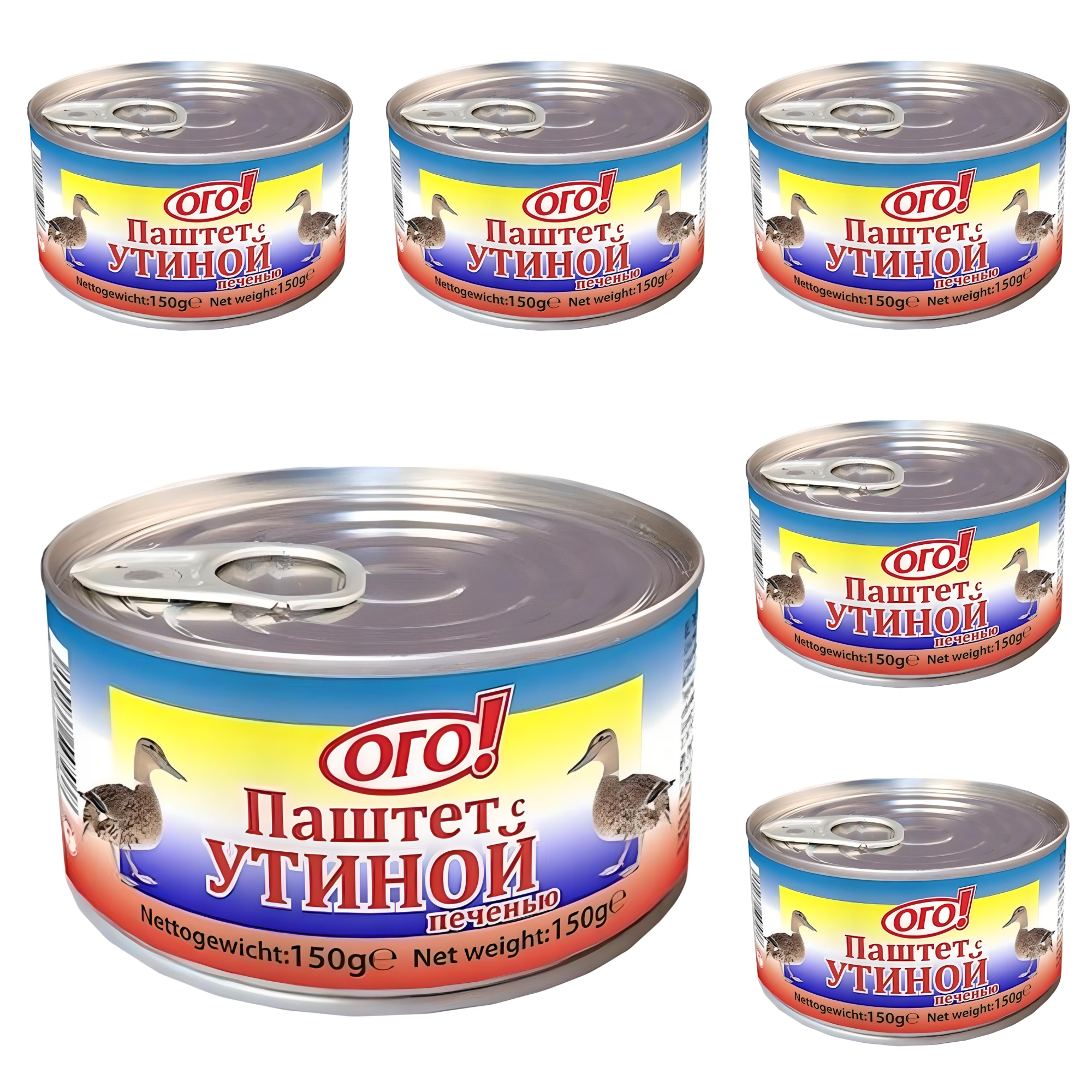 SET: 6 x Pastete mit Hühner- und Entenleber "OGO!", 150g