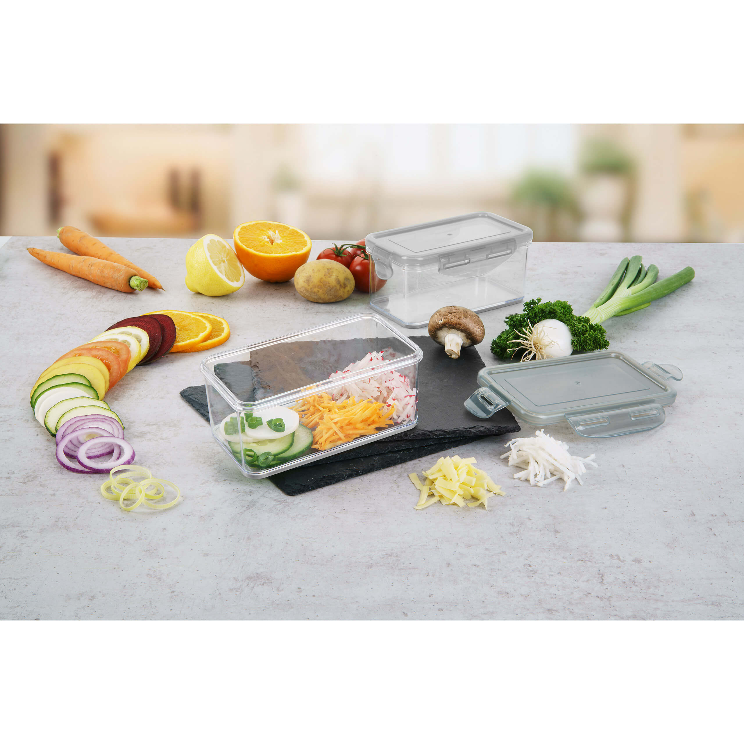 Nicer Dicer Speed | Auffangbehälter | Set 4-tlg.