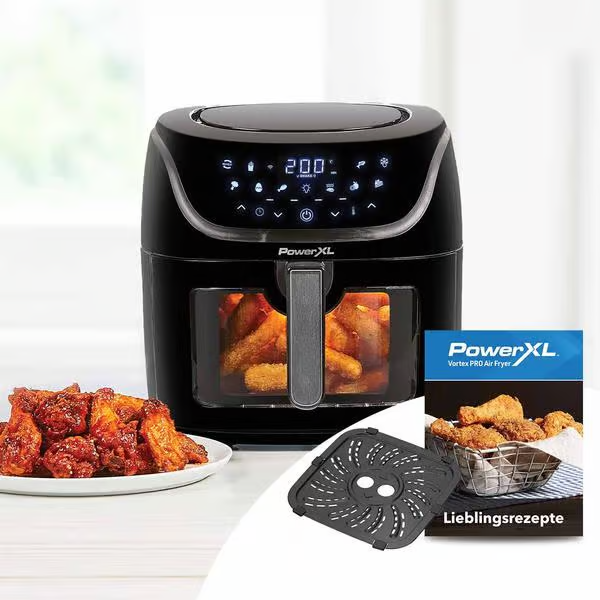 Аэрогриль/фритюрница с прозрачным окошком PowerXL Vortex PRO AirFryer 7в1