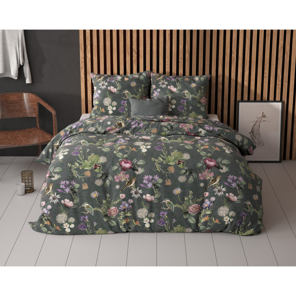 Комплект постельного белья Triple Flower Green 140x200/220