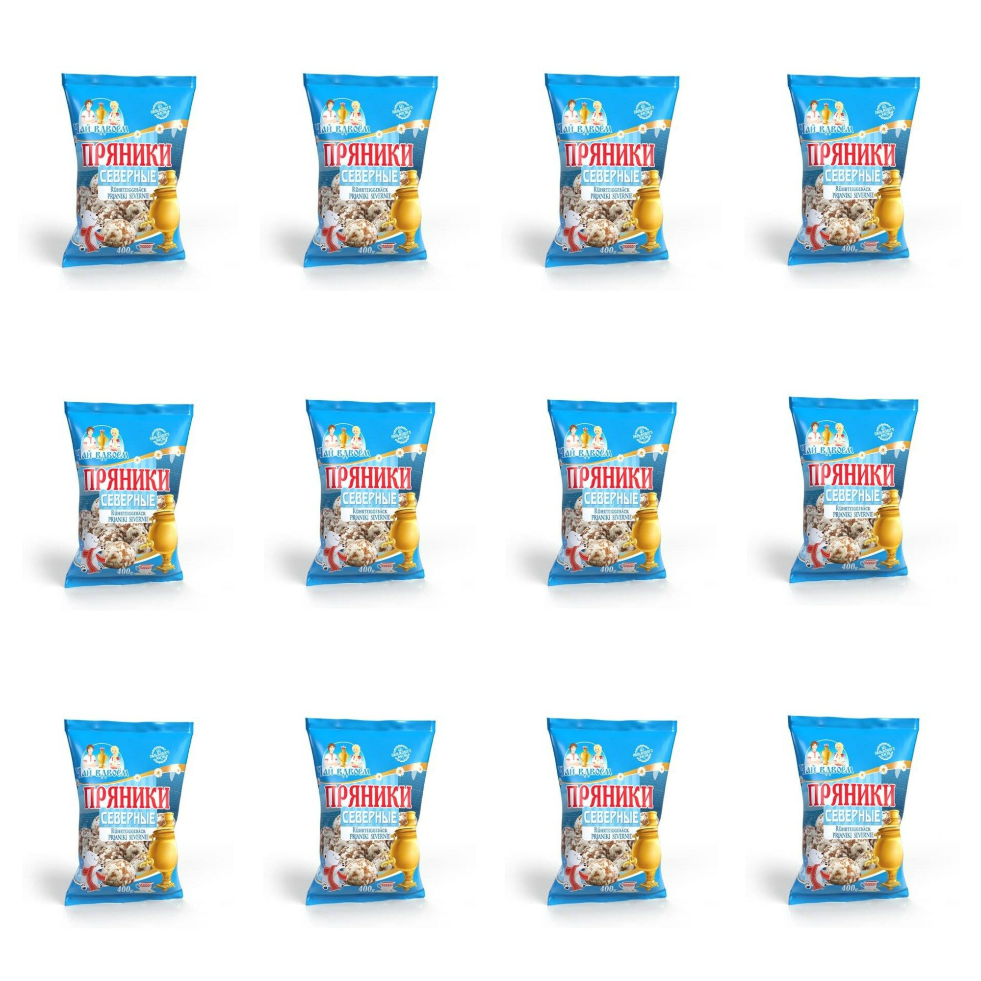 СЕТ: 12 x Пряники - северные, Чай вдвоем, 400 г