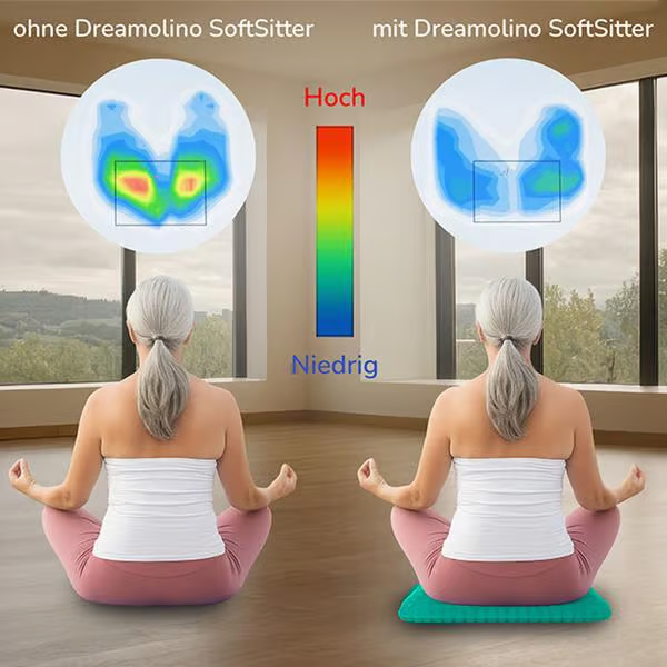 1+1 GRATIS: Dreamolino SoftSitter Sitzkissen mit Wabenstruktur 1+1 GRATIS: Dreamolino SoftSitter Sitzkissen mit Wabenstruktur