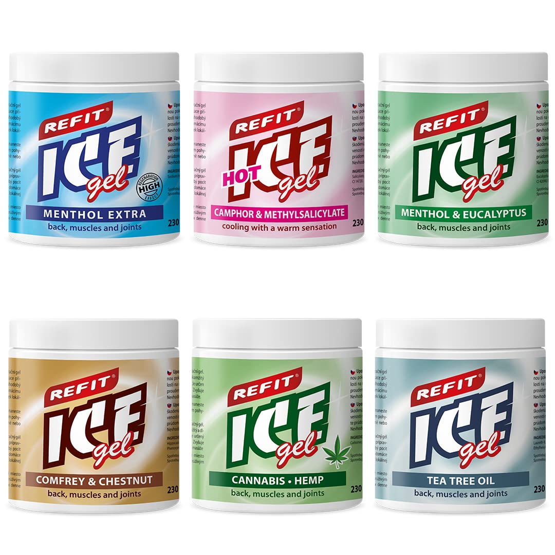 REFIT ICE gel Cannabis, Extra Strong Pain Gel, Instant and Long Lasting Effect