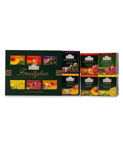 Tee Früchtetee „Ahmad Tea“, 60pak.x 2g, schwarz im Alaun-Pack.