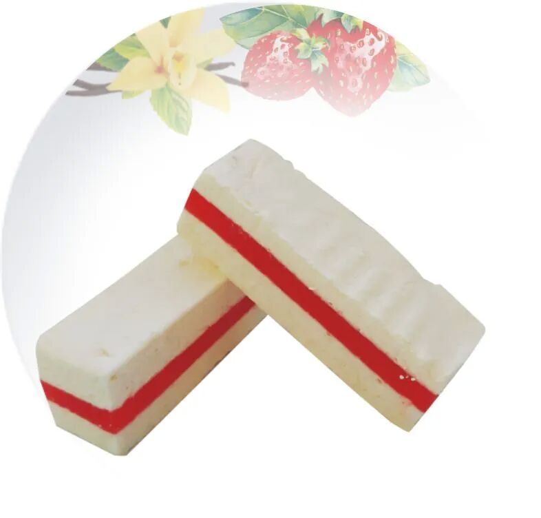 Vanille-Marshmallow mit Erdbeermarmelade, 250g