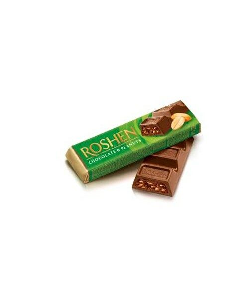 SET: 30 x Schokoriegel Roshen mit Milchschokolade, Erdnussfüllung, 38 g
