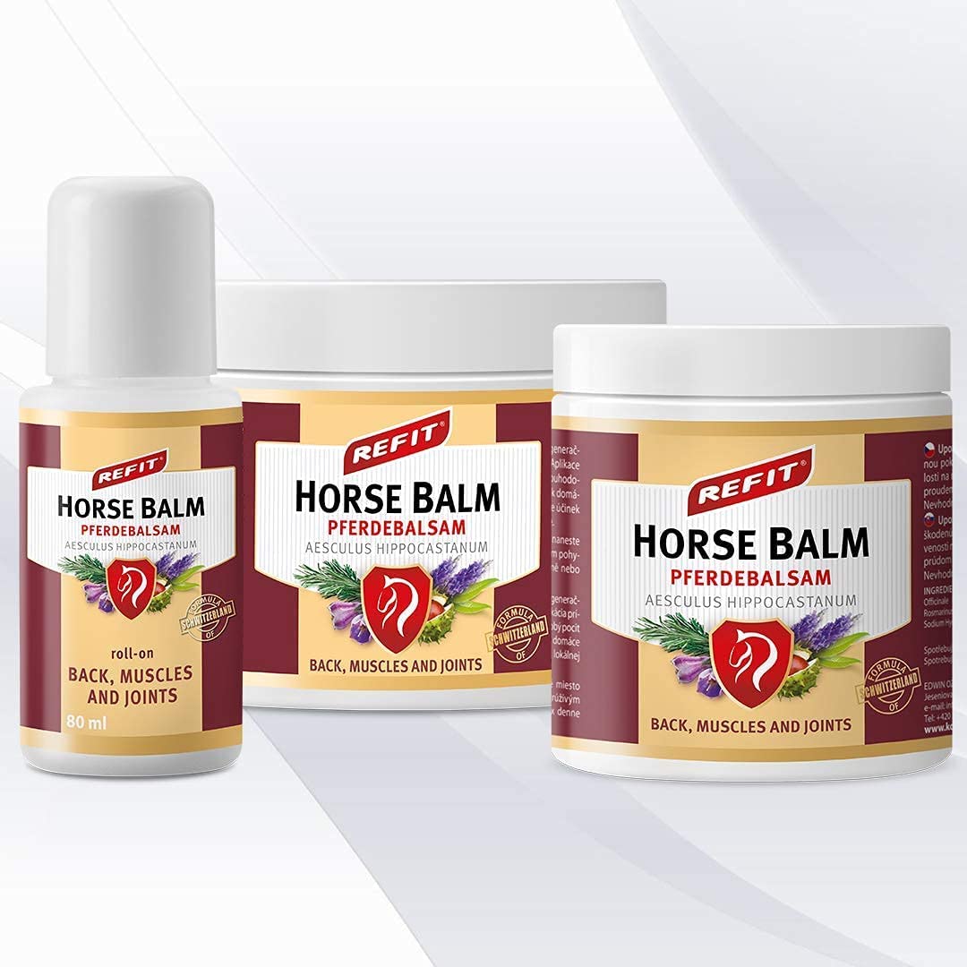 REFIT Horse Balm 80 ml Roll-On Extra Strong Pain Gel Instant Effect