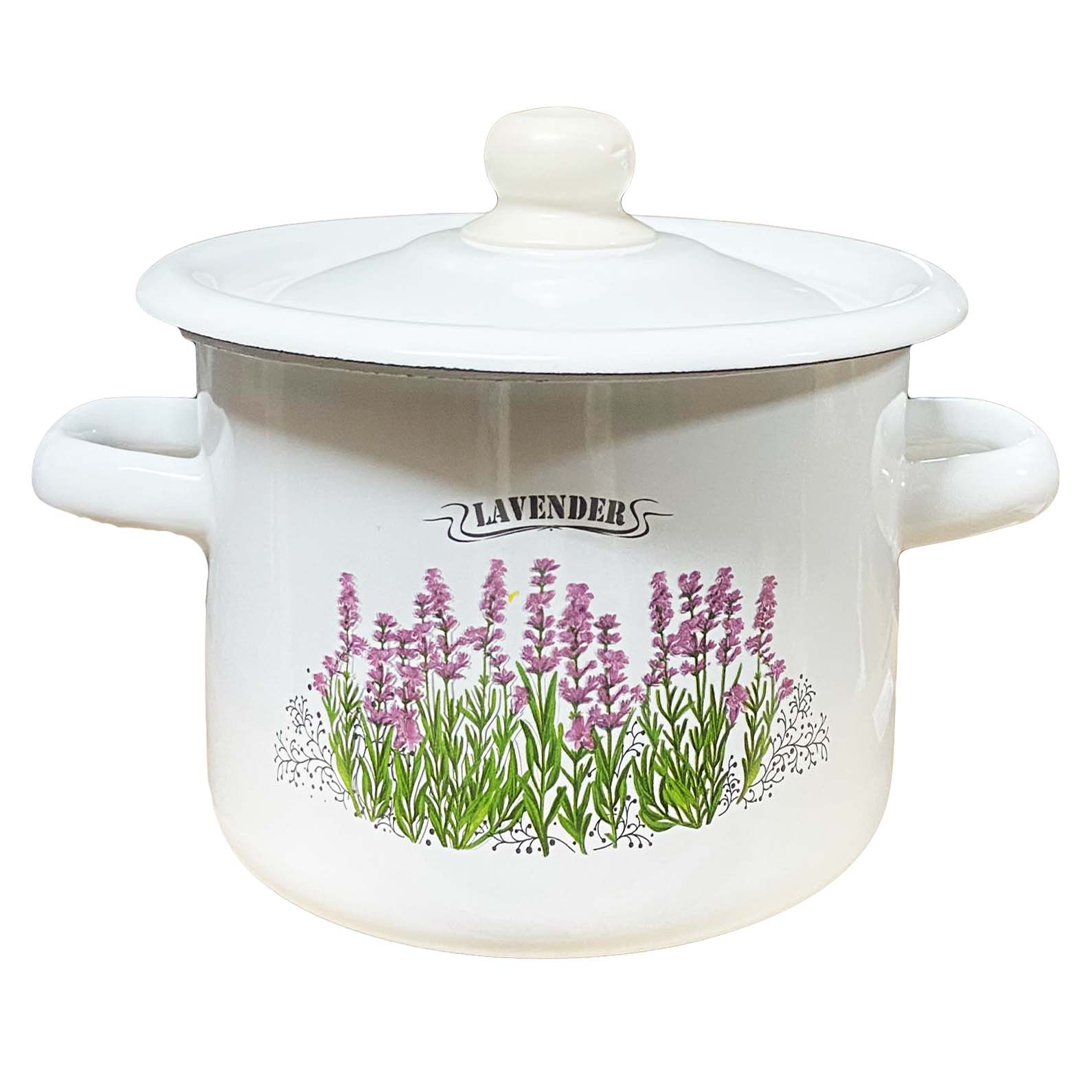 Кастрюля эмалированная "Lavender", цилиндрическая