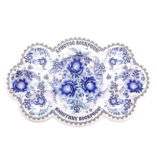 Ständer für 6 Ostereier "Gzhel", 20,5 x 32 cm