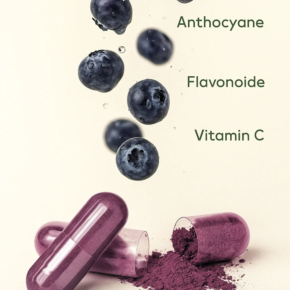 Экстракт дикой черники в капсулах (Wild blueberry extract capsules)