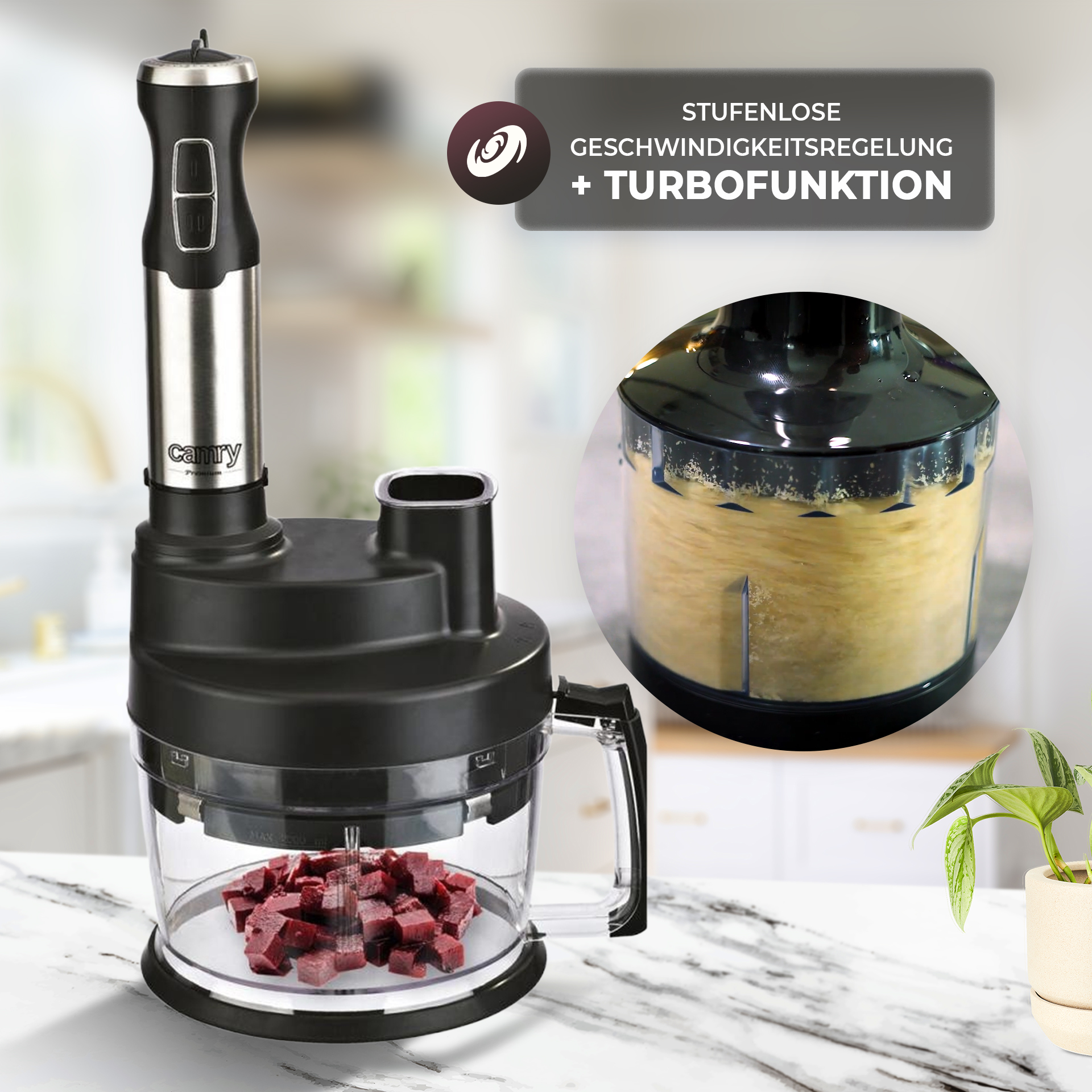 Multifunktionaler Stabmixer 14in1 SET mit Zubehör, 1600W