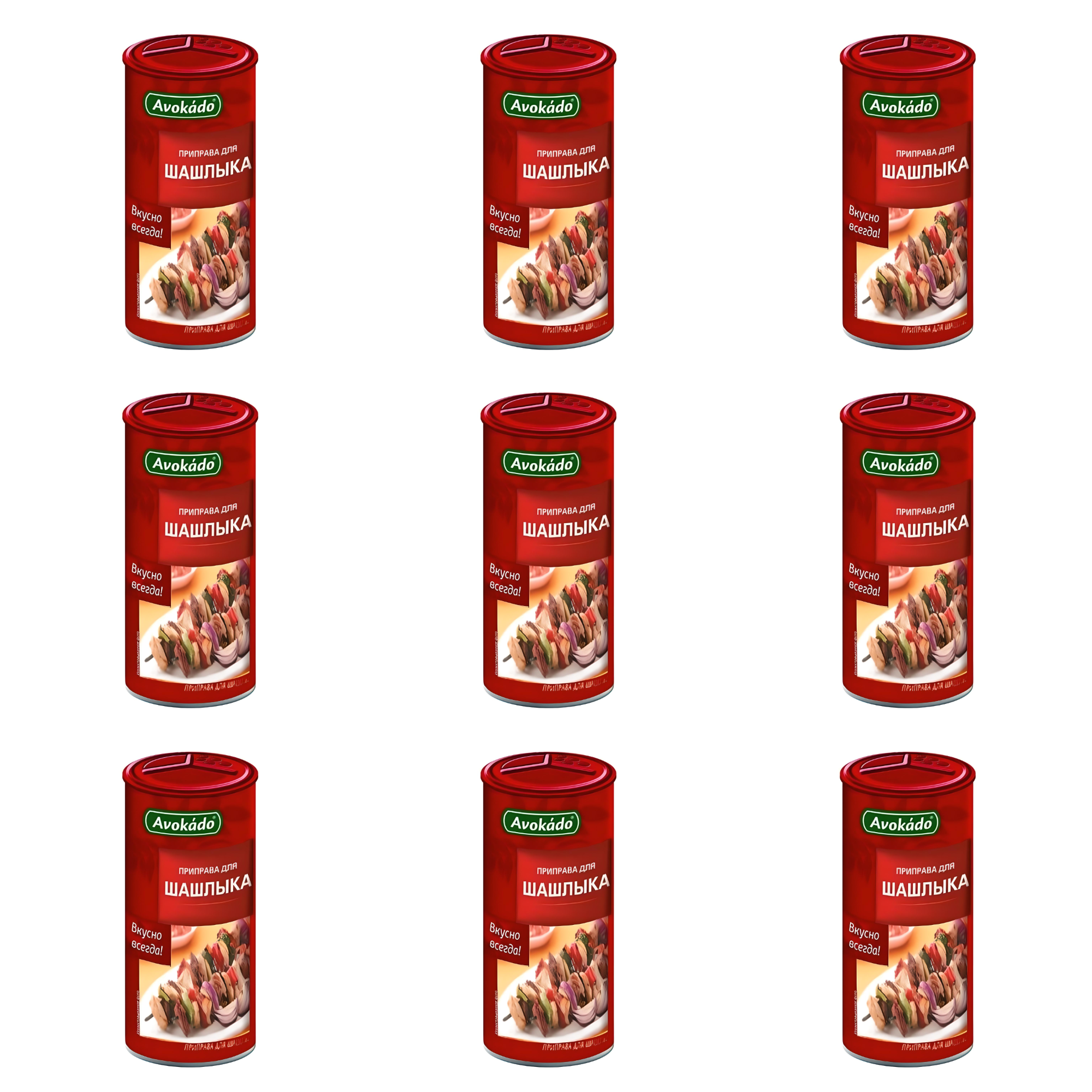СЕТ: 9 x Смесь приправ для шашлыка Avokado, 170 г