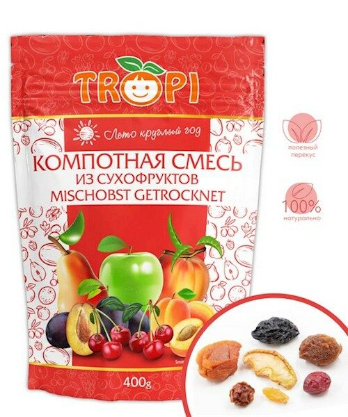 Getrocknete Kompottmischung „Tropi“ 400 g