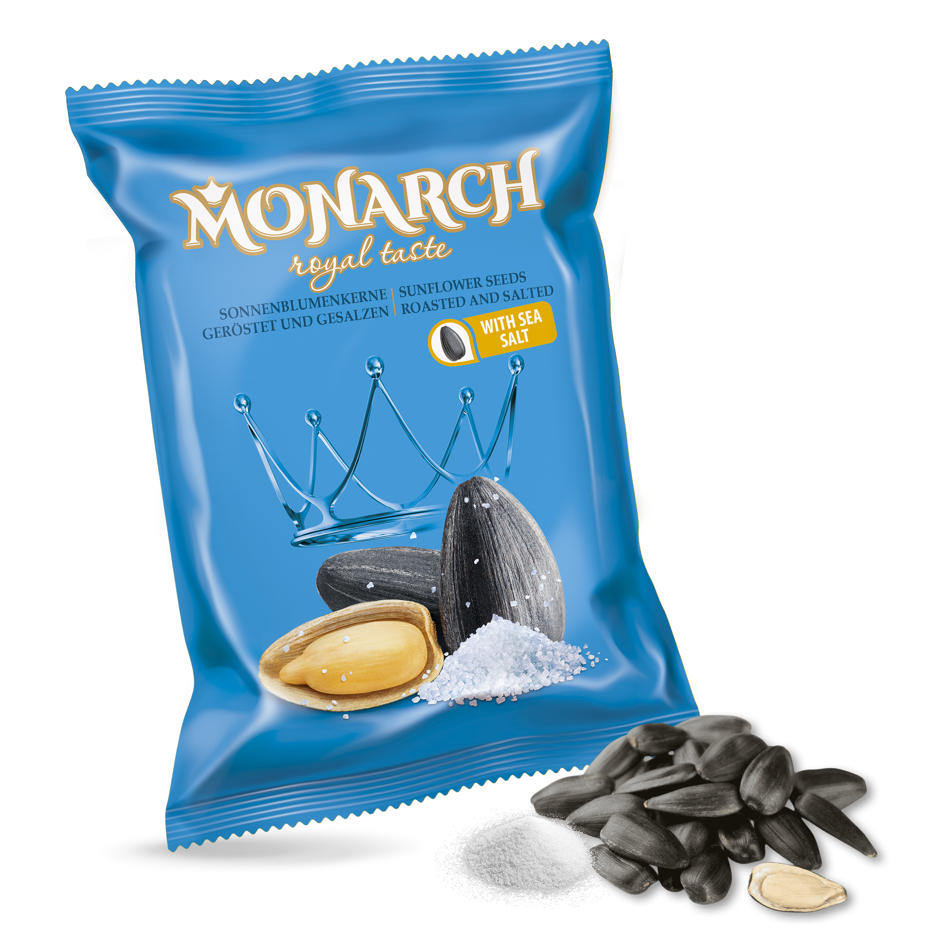 Monarch™ Sonnenblumenkerne — geröstet, schwarz, gesalzen