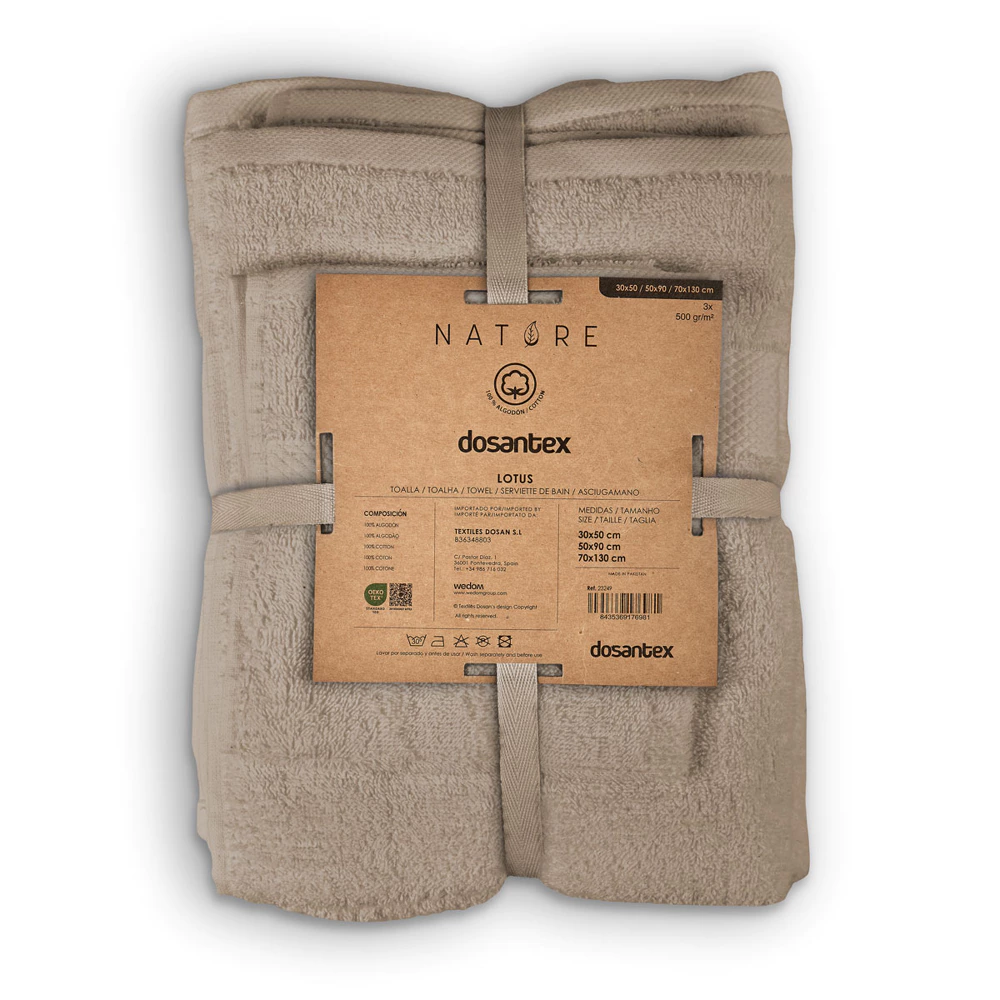 Set mit 3 Handtüchern - 500 g/m2