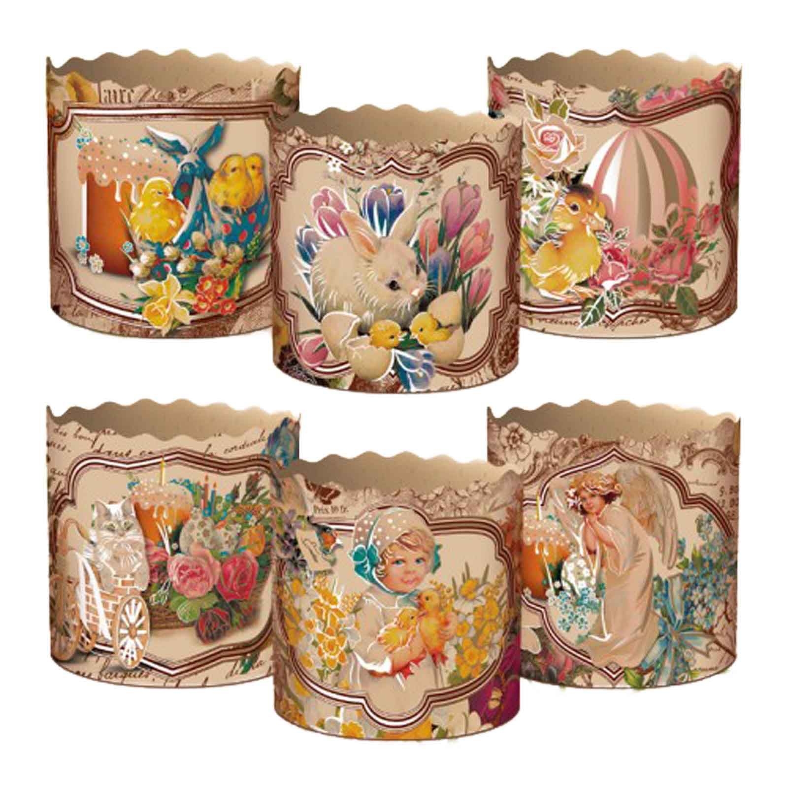 СЕТ: 5 x Форма для выпечки кулича "Викторианская", 250 г, 90x85 мм