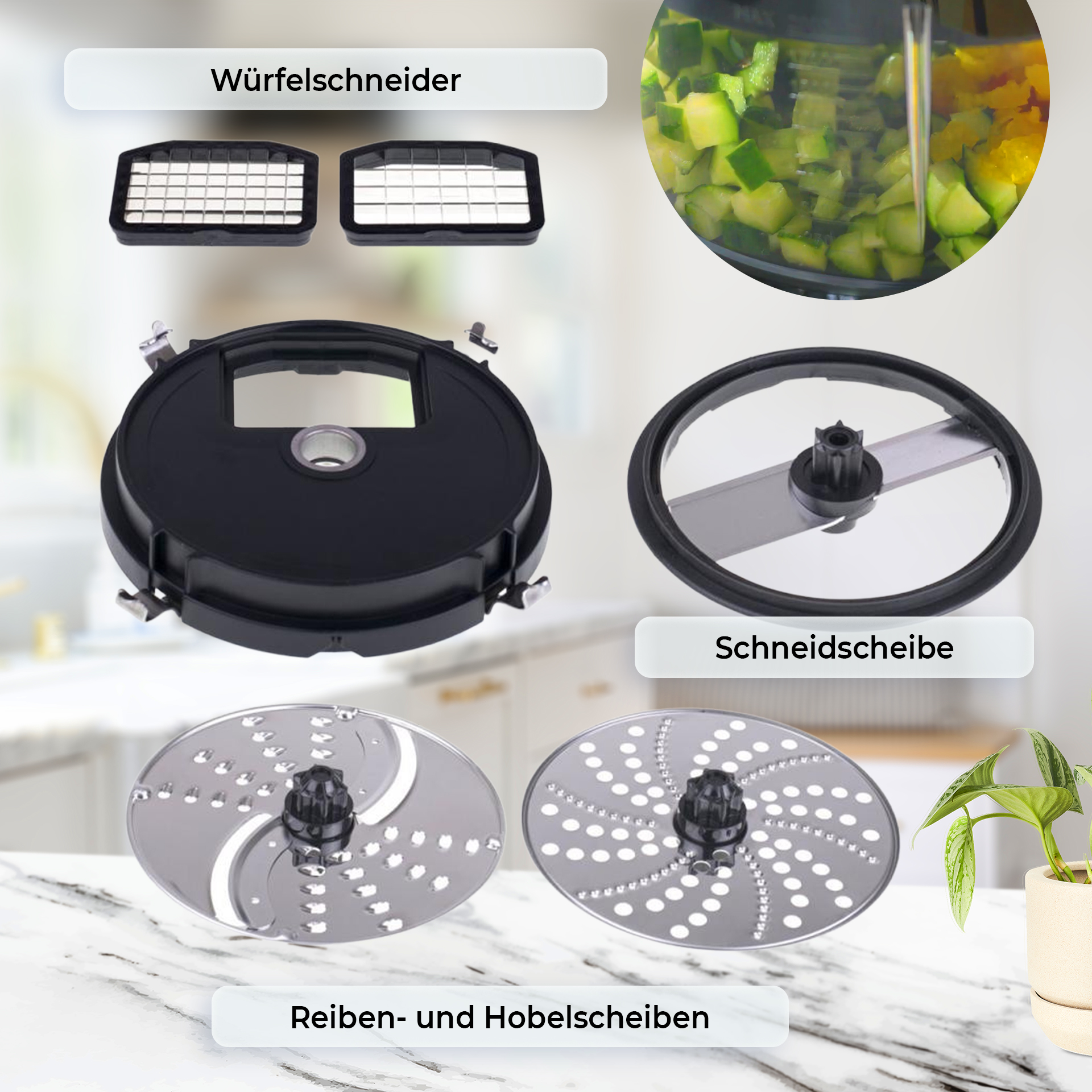 Multifunktionaler Stabmixer 14in1 SET mit Zubehör, 1600W