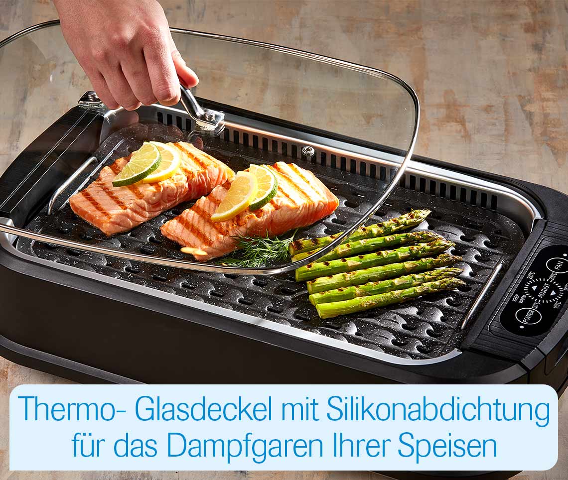 Tischgrill PowerXL Smokeless Grill Weniger Rauch – voller Grillgegeschmack!