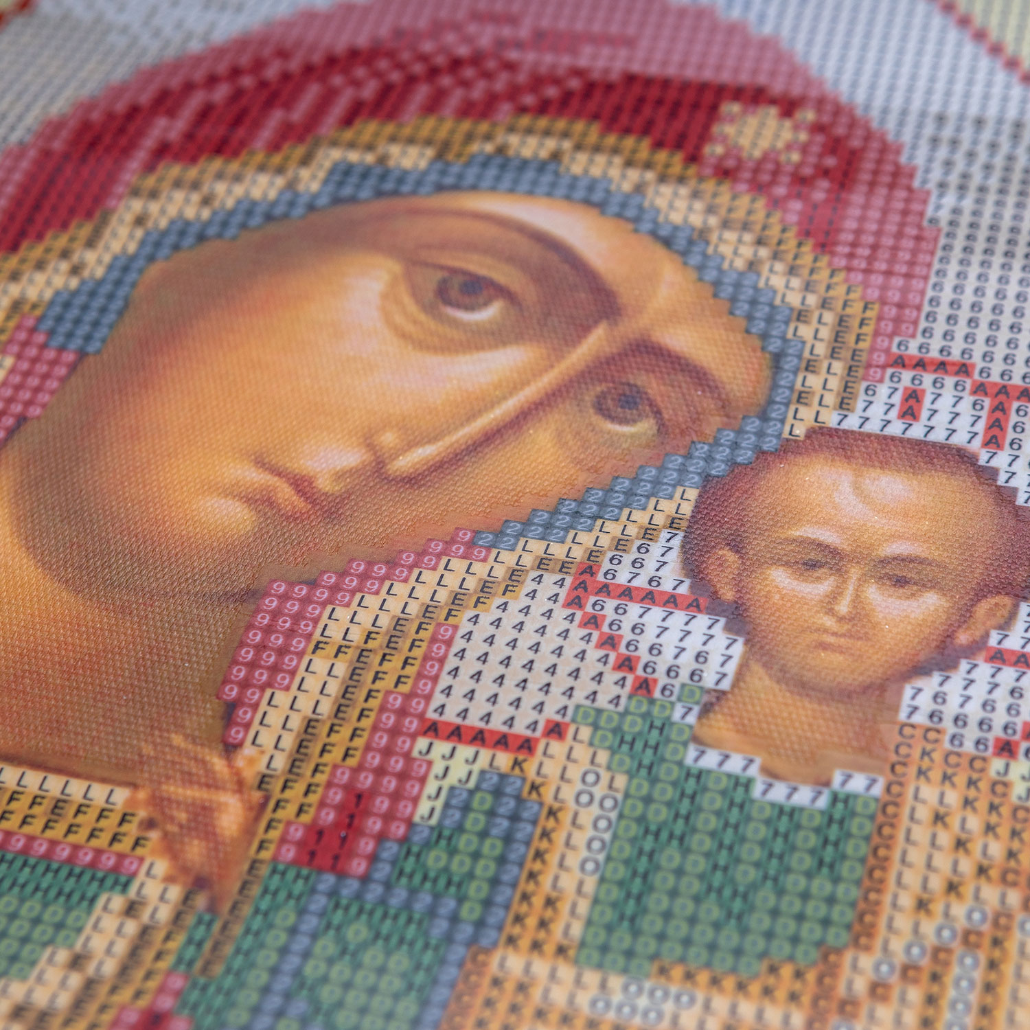 Diamant Mosaik Ikone Gottesmutter von Kasan