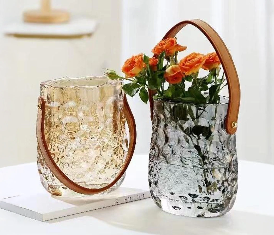 Стеклянная ваза 13×8×16