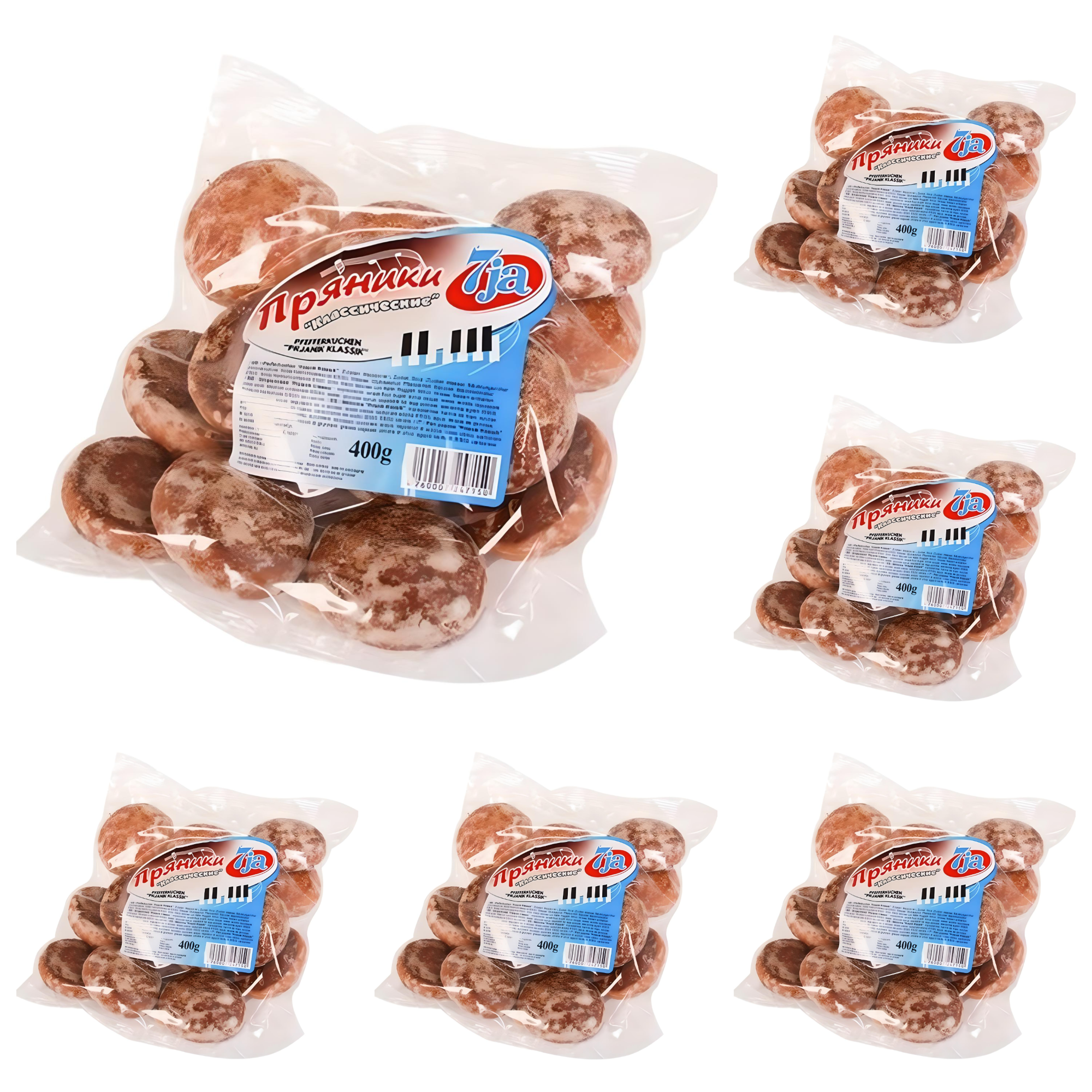 SET: 6 x Lebkuchen Classic "7ja", 400 g