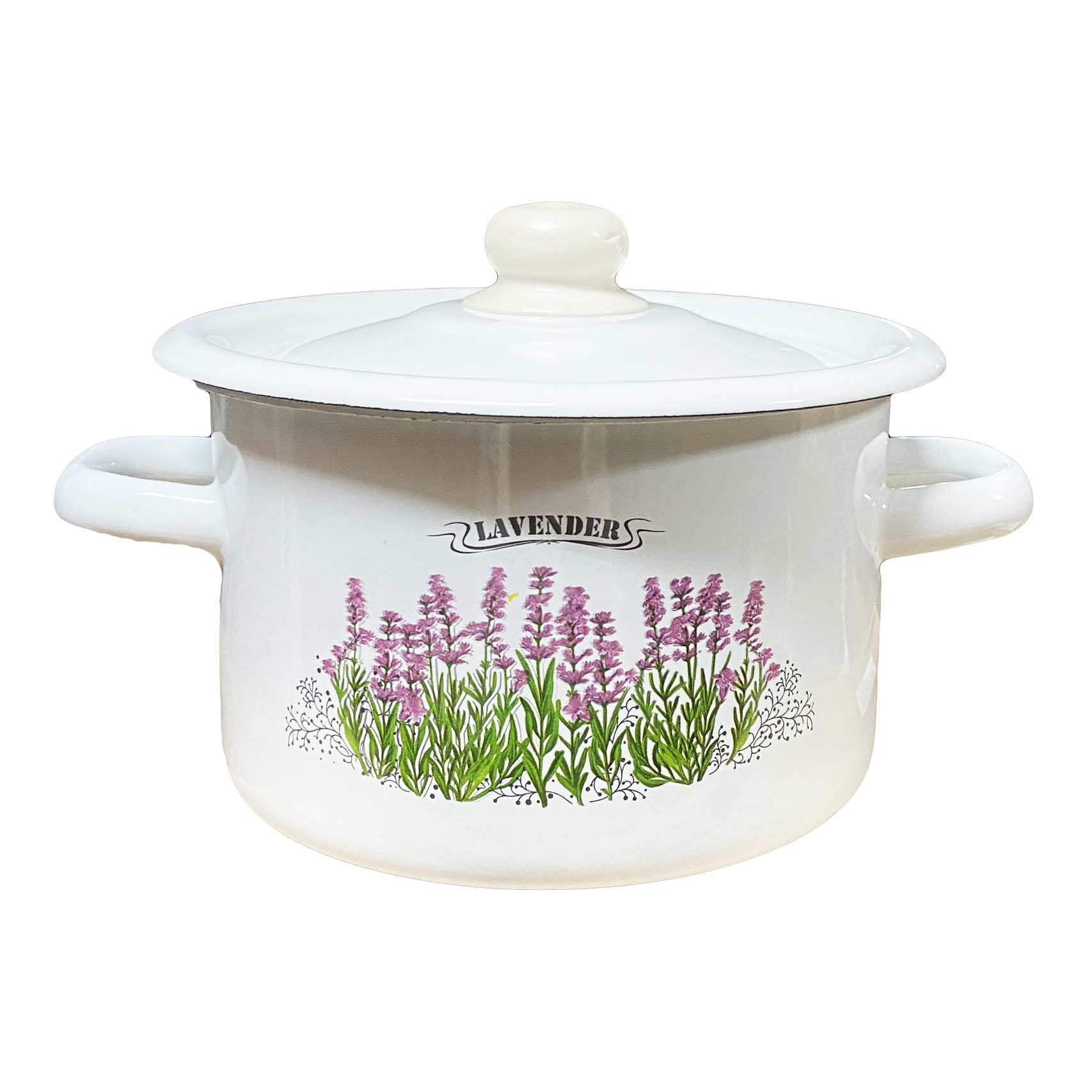 Кастрюля эмалированная "Lavender", цилиндрическая