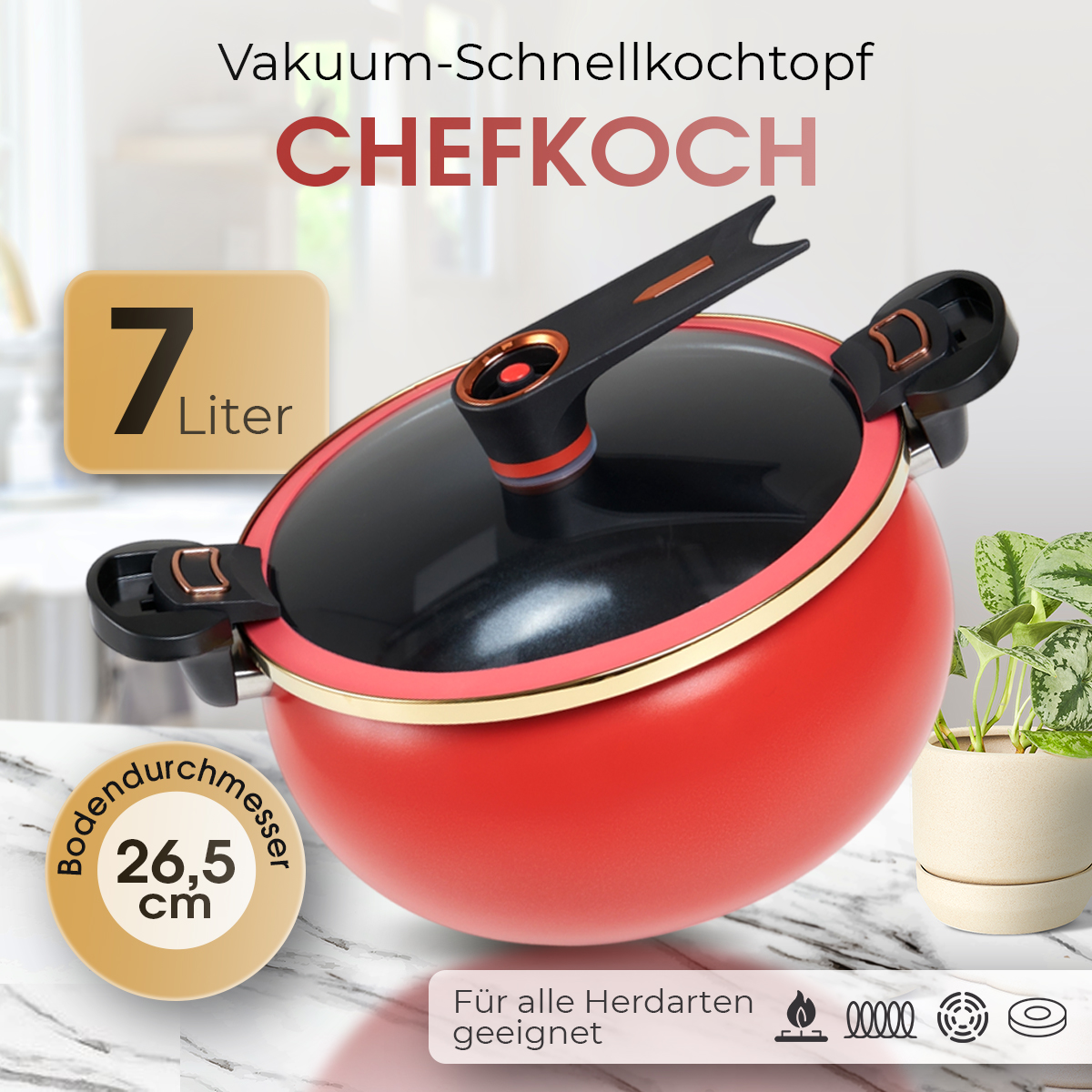 Der Chef Cooking Schnellkochtopf