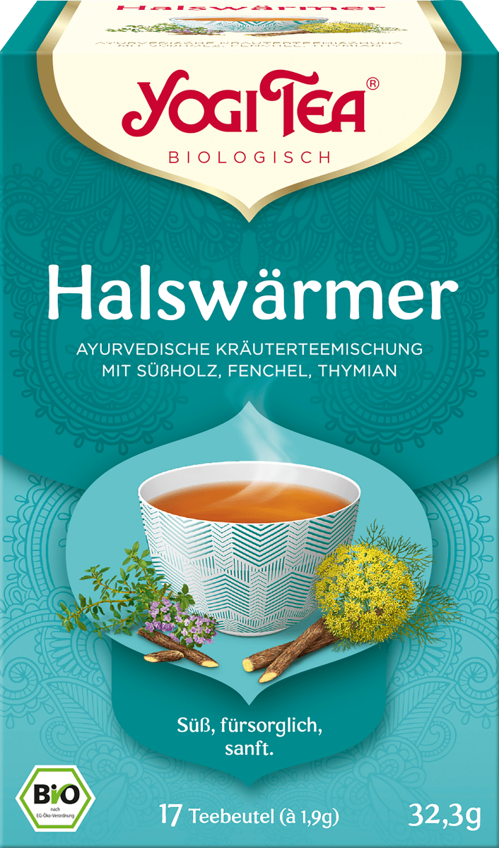 Kräutertee "Halswärmer" mit Süßholz, Fenchel, Thymian (17 Beutel), 32,3 g