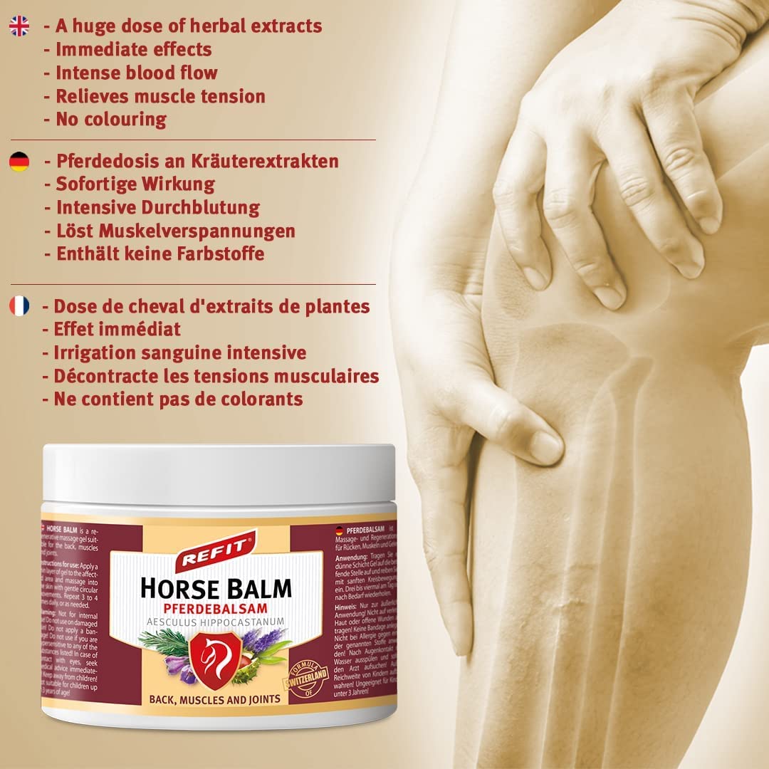 REFIT Horse Balm 230 ml Extra Strong Pain Gel Instant Effect