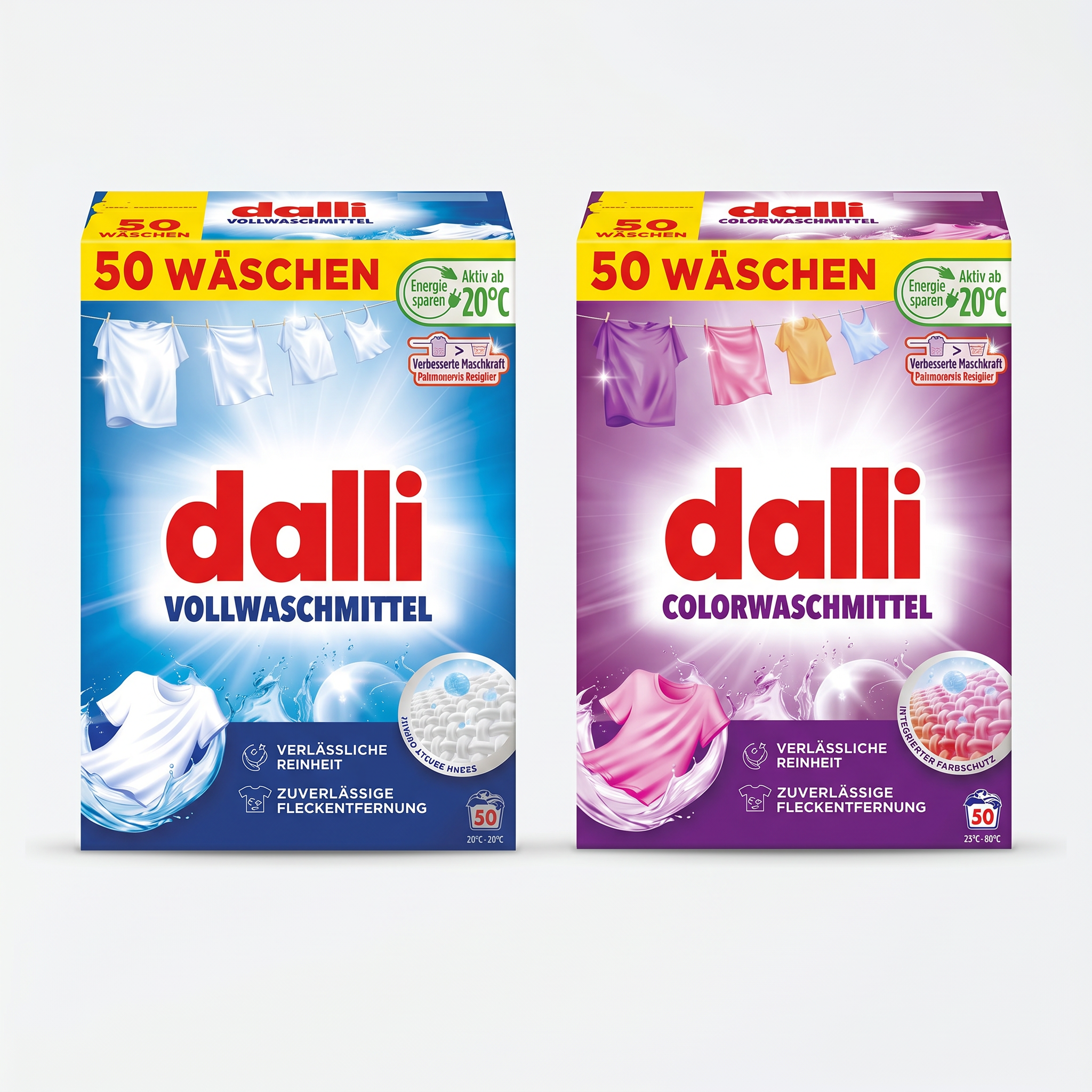 Dalli Waschmittel-Set für Weiß- und Buntwäsche