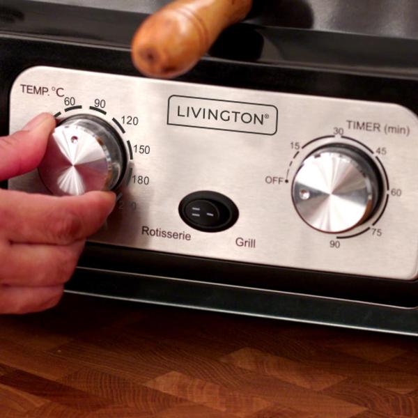 Tischgrill Livington Rotisserie Chef inkl. Zubehör GRATIS