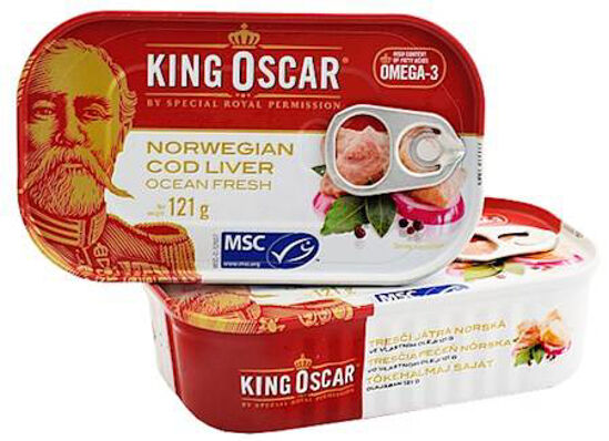 Norwegische Dorschleber King Oscar, 121g.