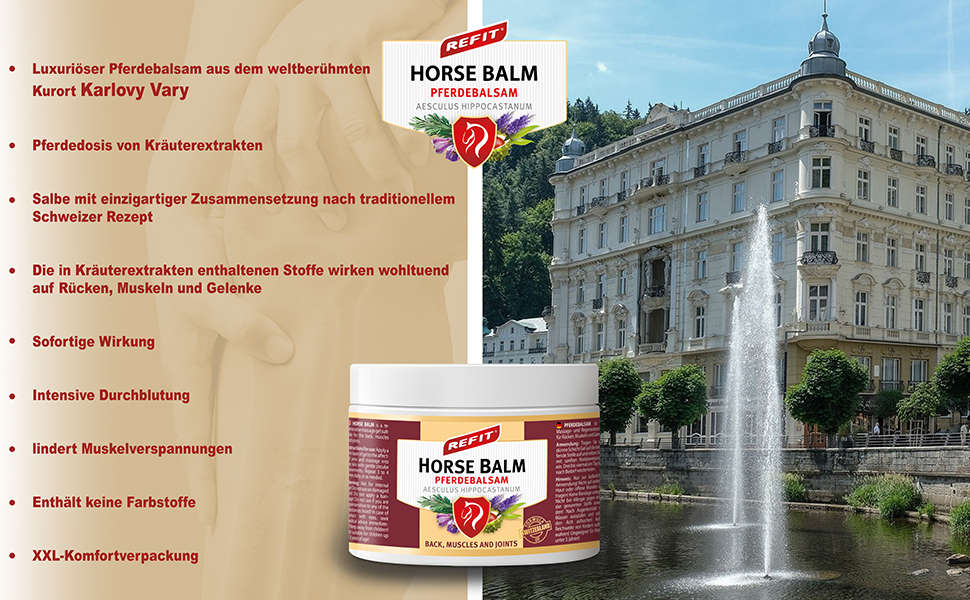 REFIT Horse Balm 80 ml Roll-On Extra Strong Pain Gel Instant Effect