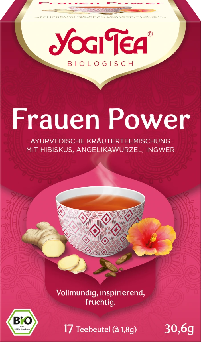 Kräutertee "Frauenpower" mit Hibiskus, Angelikawurzel, Ingwer (17 Beutel), 30,6 g