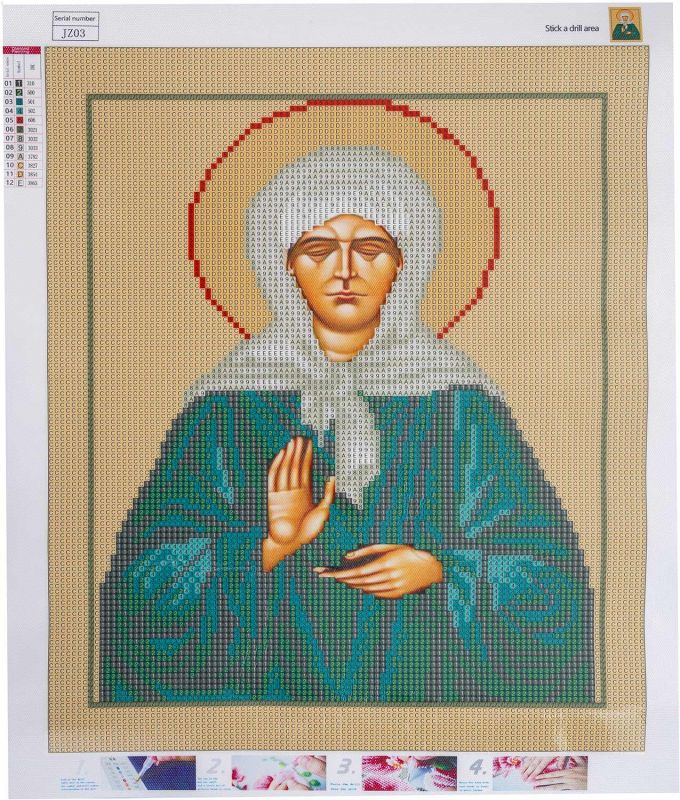 Diamant Mosaik Ikone Matrona von Moskau