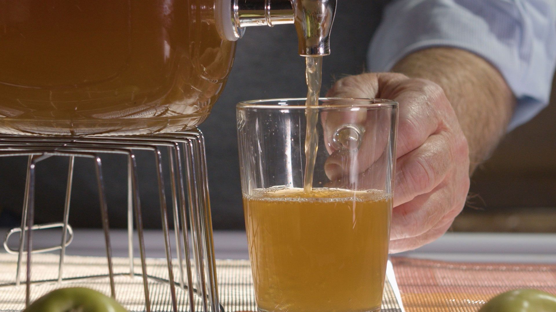 Kombucha (Teepilz) + Glas mit Spender